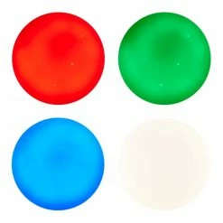 Brilliant Leuchten Heddy Deckenleuchte LED Wei&szlig;, 1-flammig, Fernbedienung, Farbwechsler -Smart Home Innenleuchten Verkäufe brilliant leuchten heddy deckenleuchte g97188 05 10