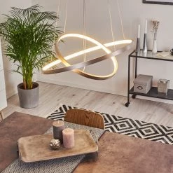 Hofstein Canisteo Pendelleuchte LED Silber, 2-flammig, Fernbedienung, Farbwechsler -Smart Home Innenleuchten Verkäufe canisteo pendelleuchte h3426180 10