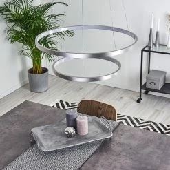 Hofstein Canisteo Pendelleuchte LED Silber, 2-flammig, Fernbedienung, Farbwechsler -Smart Home Innenleuchten Verkäufe canisteo pendelleuchte h3426180 11