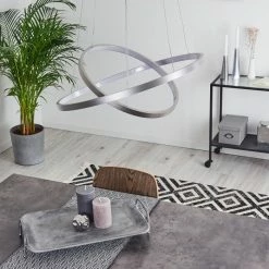 Hofstein Canisteo Pendelleuchte LED Silber, 2-flammig, Fernbedienung, Farbwechsler -Smart Home Innenleuchten Verkäufe canisteo pendelleuchte h3426180 9