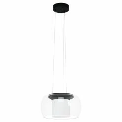 Eglo Leuchten Eglo BRIAGLIA Hängeleuchte LED Schwarz, 1-flammig, Farbwechsler