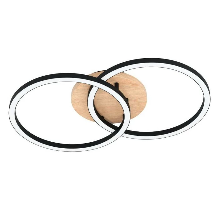 Eglo Leuchten LOMALTAS-Z Deckenleuchte LED Schwarz, Braun, 4-flammig, Farbwechsler 1 Eglo Leuchten LOMALTAS-Z Deckenleuchte LED Schwarz, Braun, 4-flammig, Farbwechsler