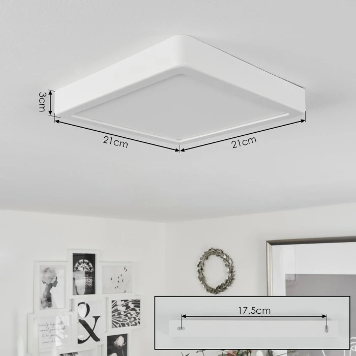 Hofstein Finsrud Deckenpanel LED Weiß, 1-flammig 4 Hofstein Finsrud Deckenpanel LED Weiß, 1-flammig – Bild 4