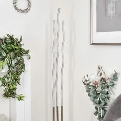 Hofstein Gamsen Stehleuchte LED Nickel-Matt, 3-flammig, Fernbedienung, Farbwechsler -Smart Home Innenleuchten Verkäufe gamsen stehleuchte h3562765 11