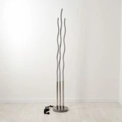 Hofstein Gamsen Stehleuchte LED Nickel-Matt, 3-flammig, Fernbedienung, Farbwechsler -Smart Home Innenleuchten Verkäufe gamsen stehleuchte h3562765 4