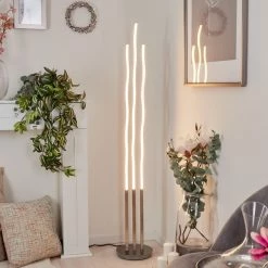 Hofstein Gamsen Stehleuchte LED Nickel-Matt, 3-flammig, Fernbedienung, Farbwechsler -Smart Home Innenleuchten Verkäufe gamsen stehleuchte h3562765 6