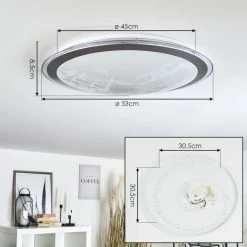 Hofstein Gorgonta Deckenpanel LED Weiß, 2-flammig, Fernbedienung, Farbwechsler 15 Hofstein Gorgonta Deckenpanel LED Weiß, 2-flammig, Fernbedienung, Farbwechsler -Smart Home Innenleuchten Verkäufe gorgonta deckenpanel h3562468 3