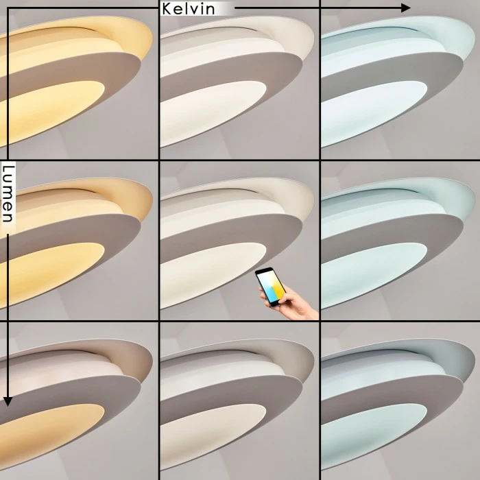 Hofstein Ittingen Hängeleuchte LED Weiß, 1-flammig, Farbwechsler 3 Hofstein Ittingen Hängeleuchte LED Weiß, 1-flammig, Farbwechsler – Bild 3