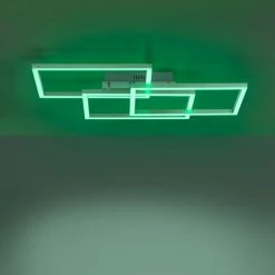 Leuchten Direkt LOLAsmart-MAXI Deckenleuchte LED Stahl gebürstet, 3-flammig, Fernbedienung, Farbwechsler -Smart Home Innenleuchten Verkäufe leuchten direkt lolasmart maxi deckenleuchte 16431 55 12