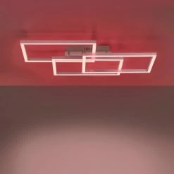 Leuchten Direkt LOLAsmart-MAXI Deckenleuchte LED Stahl gebürstet, 3-flammig, Fernbedienung, Farbwechsler -Smart Home Innenleuchten Verkäufe leuchten direkt lolasmart maxi deckenleuchte 16431 55 13