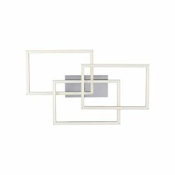 Leuchten Direkt LOLAsmart-MAXI Deckenleuchte LED Stahl gebürstet, 3-flammig, Fernbedienung, Farbwechsler -Smart Home Innenleuchten Verkäufe leuchten direkt lolasmart maxi deckenleuchte 16431 55 6