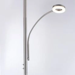 Leuchten Direkt LOLAsmart-ROCCO Stehleuchte LED Stahl geb&uuml;rstet, 1-flammig, Fernbedienung -Smart Home Innenleuchten Verkäufe leuchten direkt lolasmart rocco stehleuchte 11858 55 5