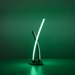 Leuchten Direkt LOLAsmart-SWING Tischleuchte LED Stahl geb&uuml;rstet, 1-flammig, Fernbedienung, Farbwechsler -Smart Home Innenleuchten Verkäufe leuchten direkt lolasmart swing tischleuchte 11991 55 6