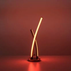 Leuchten Direkt LOLAsmart-SWING Tischleuchte LED Stahl geb&uuml;rstet, 1-flammig, Fernbedienung, Farbwechsler -Smart Home Innenleuchten Verkäufe leuchten direkt lolasmart swing tischleuchte 11991 55 7