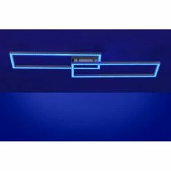 Leuchten Direkt Ls-MAXI Deckenleuchte LED Edelstahl, 1-flammig, Fernbedienung, Farbwechsler -Smart Home Innenleuchten Verkäufe leuchten direkt ls maxi deckenleuchte 16430 55 6