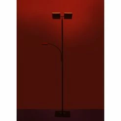 Leuchten Direkt Ls-RUBEN Stehleuchte LED Stahl gebürstet, 2-flammig, Fernbedienung, Farbwechsler -Smart Home Innenleuchten Verkäufe leuchten direkt ls ruben stehleuchte 11925 55 9