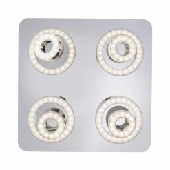 Leuchten Direkt Ls-TIM Deckenleuchte LED Chrom, 4-flammig, Fernbedienung, Farbwechsler -Smart Home Innenleuchten Verkäufe leuchten direkt ls tim deckenleuchte 14662 17 4