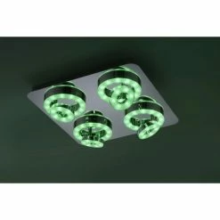 Leuchten Direkt Ls-TIM Deckenleuchte LED Chrom, 4-flammig, Fernbedienung, Farbwechsler -Smart Home Innenleuchten Verkäufe leuchten direkt ls tim deckenleuchte 14662 17 6