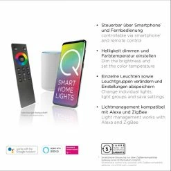 Leuchten Direkt Q-VITO Stehleuchte LED Anthrazit, 1-flammig, Fernbedienung -Smart Home Innenleuchten Verkäufe leuchten direkt q vito stehleuchte 445 13 3