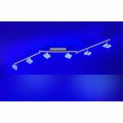 Leuchten Direkt SABI Deckenleuchte LED Nickel-Matt, 6-flammig, Fernbedienung, Farbwechsler -Smart Home Innenleuchten Verkäufe leuchten direkt sabi deckenleuchte 12086 55 7