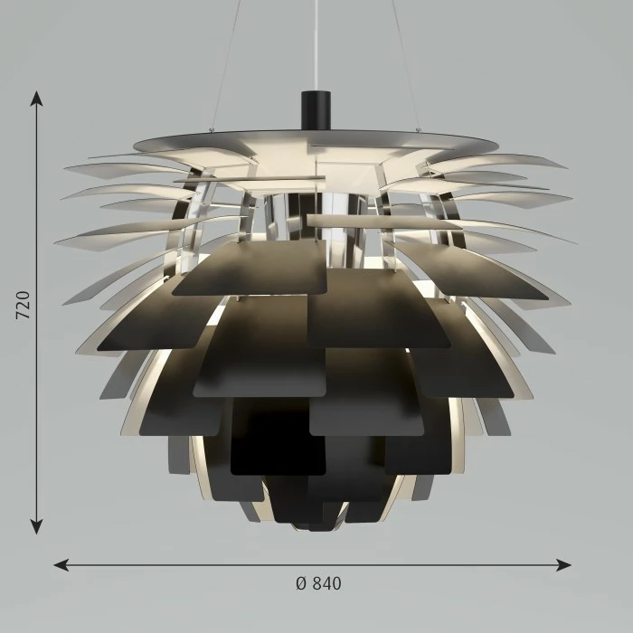 Louis Poulsen PH Artichoke Pendelleuchte LED Edelstahl, 1-flammig 2 Louis Poulsen PH Artichoke Pendelleuchte LED Edelstahl, 1-flammig – Bild 2