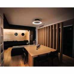 Mantra TIBET Deckenventilator LED Schwarz, Gold, 1-flammig, Fernbedienung