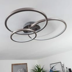 Hofstein Moemoto Deckenleuchte LED Nickel-Matt, 1-flammig, Fernbedienung -Smart Home Innenleuchten Verkäufe moemoto deckenleuchte h3384817 9