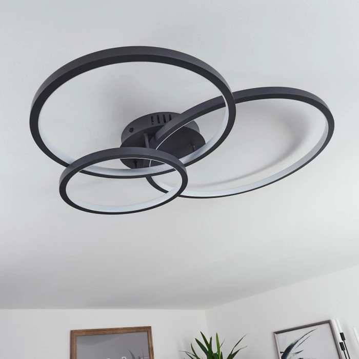 Hofstein Moemoto Deckenleuchte LED Anthrazit, 1-flammig, Fernbedienung 12 Hofstein Moemoto Deckenleuchte LED Anthrazit, 1-flammig, Fernbedienung – Bild 12