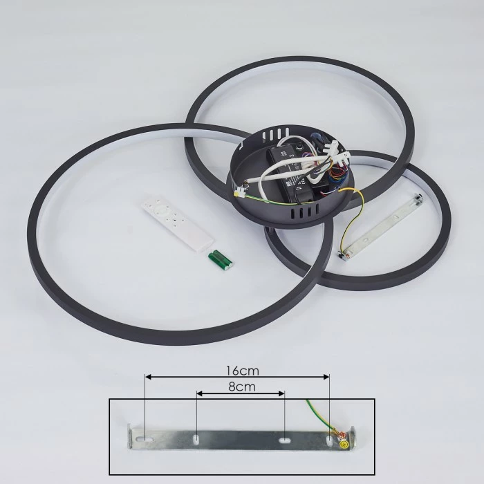 Hofstein Moemoto Deckenleuchte LED Anthrazit, 1-flammig, Fernbedienung 5 Hofstein Moemoto Deckenleuchte LED Anthrazit, 1-flammig, Fernbedienung – Bild 5