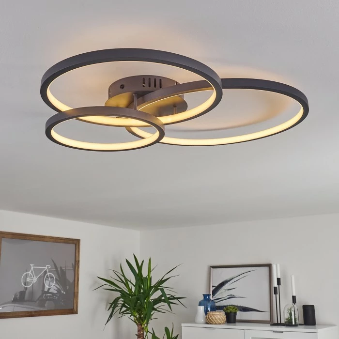 Hofstein Moemoto Deckenleuchte LED Anthrazit, 1-flammig, Fernbedienung 7 Hofstein Moemoto Deckenleuchte LED Anthrazit, 1-flammig, Fernbedienung – Bild 7