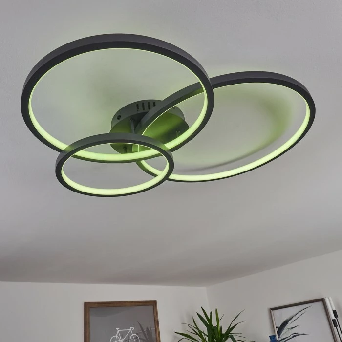 Hofstein Moemoto Deckenleuchte LED Anthrazit, 1-flammig, Fernbedienung 9 Hofstein Moemoto Deckenleuchte LED Anthrazit, 1-flammig, Fernbedienung – Bild 9