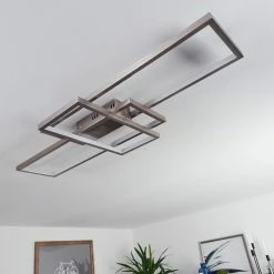 Hofstein Momahaki Deckenleuchte LED Nickel-Matt, 1-flammig, Fernbedienung -Smart Home Innenleuchten Verkäufe momahaki deckenleuchte h3384732 10