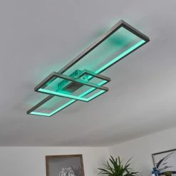 Hofstein Momahaki Deckenleuchte LED Nickel-Matt, 1-flammig, Fernbedienung -Smart Home Innenleuchten Verkäufe momahaki deckenleuchte h3384732 11