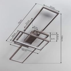 Hofstein Momahaki Deckenleuchte LED Nickel-Matt, 1-flammig, Fernbedienung -Smart Home Innenleuchten Verkäufe momahaki deckenleuchte h3384732 3