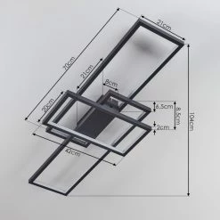Hofstein Momahaki Deckenleuchte LED Anthrazit, 1-flammig, Fernbedienung -Smart Home Innenleuchten Verkäufe momahaki deckenleuchte h3384756 3
