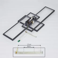 Hofstein Momahaki Deckenleuchte LED Anthrazit, 1-flammig, Fernbedienung -Smart Home Innenleuchten Verkäufe momahaki deckenleuchte h3384756 4