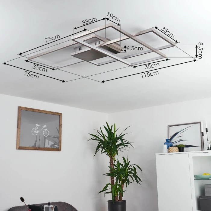 Hofstein Momahaki Deckenleuchte LED Chrom, 1-flammig, Fernbedienung 4 Hofstein Momahaki Deckenleuchte LED Chrom, 1-flammig, Fernbedienung – Bild 4