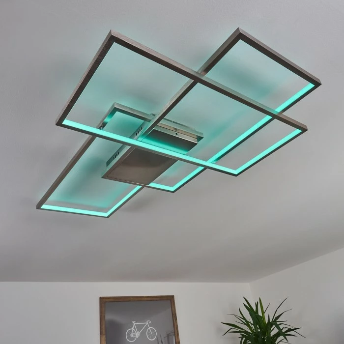 Hofstein Momahaki Deckenleuchte LED Chrom, 1-flammig, Fernbedienung 9 Hofstein Momahaki Deckenleuchte LED Chrom, 1-flammig, Fernbedienung – Bild 9