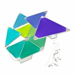 nanoleaf Rhythm Starter Kit Wandleuchte 9er-Pack LED Weiß, 1-flammig, Fernbedienung, Farbwechsler -Smart Home Innenleuchten Verkäufe nanoleaf rhythm starter kit wandleuchte 9er pack nl28 2002tw 9pk 9