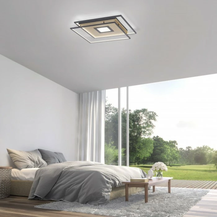 Paul Neuhaus Q-Serie Paul Neuhaus Q-AMIRA Deckenleuchte LED Schwarz, 1-flammig, Fernbedienung 1 Paul Neuhaus Q-Serie Paul Neuhaus Q-AMIRA Deckenleuchte LED Schwarz, 1-flammig, Fernbedienung