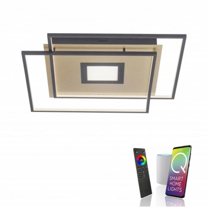 Paul Neuhaus Q-Serie Paul Neuhaus Q-AMIRA Deckenleuchte LED Schwarz, 1-flammig, Fernbedienung 2 Paul Neuhaus Q-Serie Paul Neuhaus Q-AMIRA Deckenleuchte LED Schwarz, 1-flammig, Fernbedienung – Bild 2