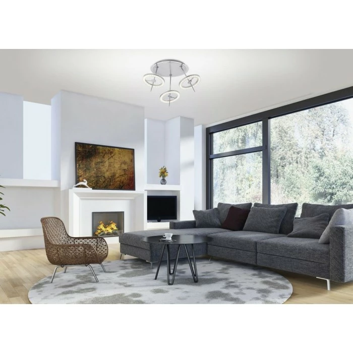 Paul Neuhaus Q-Serie Paul Neuhaus Q-AMY Deckenleuchte LED Edelstahl, 6-flammig, Fernbedienung 3 Paul Neuhaus Q-Serie Paul Neuhaus Q-AMY Deckenleuchte LED Edelstahl, 6-flammig, Fernbedienung – Bild 3