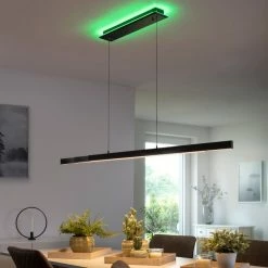 Paul Neuhaus Q-Serie Paul Neuhaus Q-ARIAN Pendelleuchte LED Anthrazit, 4-flammig, Fernbedienung