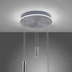 Paul Neuhaus Q-Serie Paul Neuhaus Q-ETIENNE Pendelleuchte LED Stahl gebürstet, 4-flammig, Fernbedienung -Smart Home Innenleuchten Verkäufe paul neuhaus q etienne pendelleuchte 2078 55 7