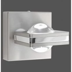 Paul Neuhaus Q-Serie Paul Neuhaus Q-Fisheye Wandleuchte LED Edelstahl, 2-flammig, Fernbedienung, Farbwechsler -Smart Home Innenleuchten Verkäufe paul neuhaus q fisheye wandleuchte 9115 55 17