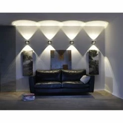 Paul Neuhaus Q-Serie Paul Neuhaus Q-Fisheye Wandleuchte LED Edelstahl, 2-flammig, Fernbedienung, Farbwechsler -Smart Home Innenleuchten Verkäufe paul neuhaus q fisheye wandleuchte 9115 55 2