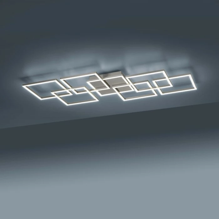 Paul Neuhaus Q-Serie Paul Neuhaus Q-INIGO Deckenleuchte LED Stahl gebürstet, 7-flammig, Fernbedienung 5 Paul Neuhaus Q-Serie Paul Neuhaus Q-INIGO Deckenleuchte LED Stahl gebürstet, 7-flammig, Fernbedienung – Bild 5