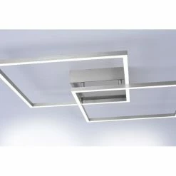 Paul Neuhaus Q-Serie Paul Neuhaus Q-Inigo Deckenleuchte LED Edelstahl, 2-flammig, Fernbedienung -Smart Home Innenleuchten Verkäufe paul neuhaus q inigo deckenleuchte 6429 55 3