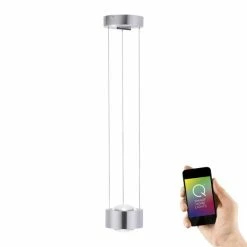 Paul Neuhaus Q-Serie Paul Neuhaus Q-LENS Pendelleuchte LED Edelstahl, 2-flammig, Fernbedienung, Farbwechsler