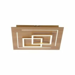 Paul Neuhaus Q-Serie Paul Neuhaus Q-LINEA Deckenleuchte LED Holz hell, 4-flammig, Fernbedienung -Smart Home Innenleuchten Verkäufe paul neuhaus q linea deckenleuchte 8180 79 4